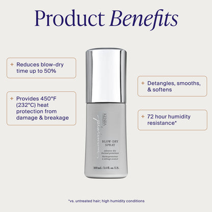 Kenra Platinum Blow Dry Spray Thermal Protectant | Reduces Blow Dry Time | Heat Protectant up to 428°F | Detangles, Smooths, and Softens | Eliminates Frizz & Resists Humidity | Medium To Coarse Hair Kenra