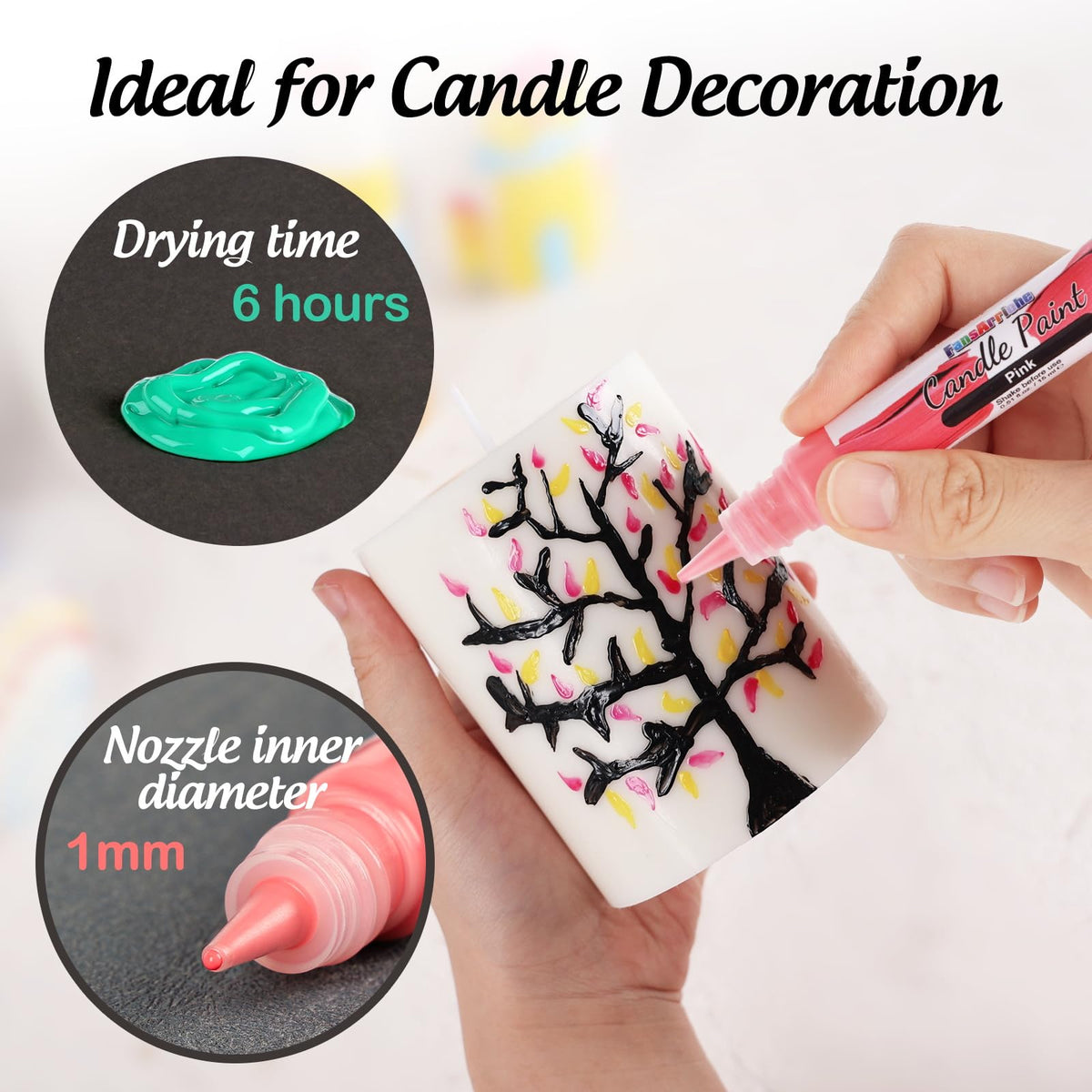 FansArriche Candle Paint, 20 Colors Candle Wax Pen Set for Candle Making 🍁 All In One Marketplace Canada