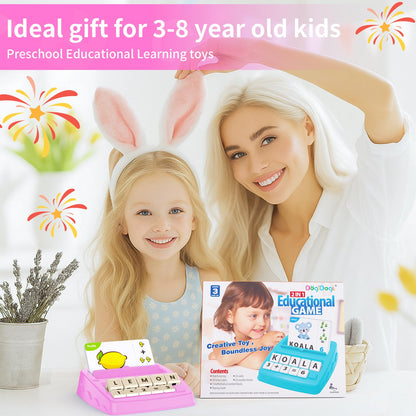 DEGIDEGI Educational Toys for Kids Ages 3-8, Matching Letter Spelling Game ABC Learning, Learning Toys for 4-7 Year Old Girls,Christmas Birthday Party Gifts for 3 4 5 6 7 8 Year Olds Girls Pink 🍁 All In One Marketplace Canada