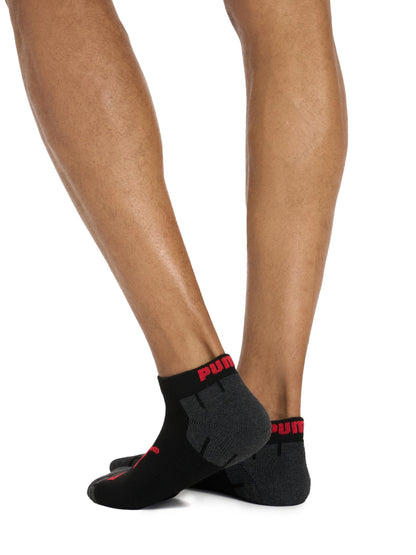 PUMA Men's 8 Pack Low Cut Running Socks, Black, 10 1 US