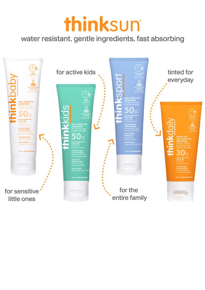 Thinkbaby - Safe Sunscreen SPF 50+, Broad Spectrum Protection - 6oz