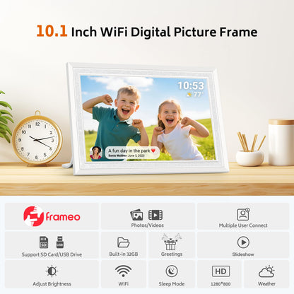 Frameo 10.1" Digital Picture Frame, 32GB Memory WiFi Electronic Photo Frame 🍁 All In One Marketplace Canada