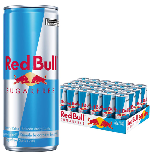 Red Bull Energy Drink, Sugar Free, 250 millilitre (Pack of 24) - Available at All In One Marketplace Canada