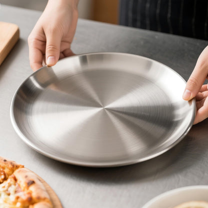 12 Inch Pizza Pan for Oven Set of 2, Non-Stick Stainless Steel Pizza Pan 🍁 All In One Marketplace Canada