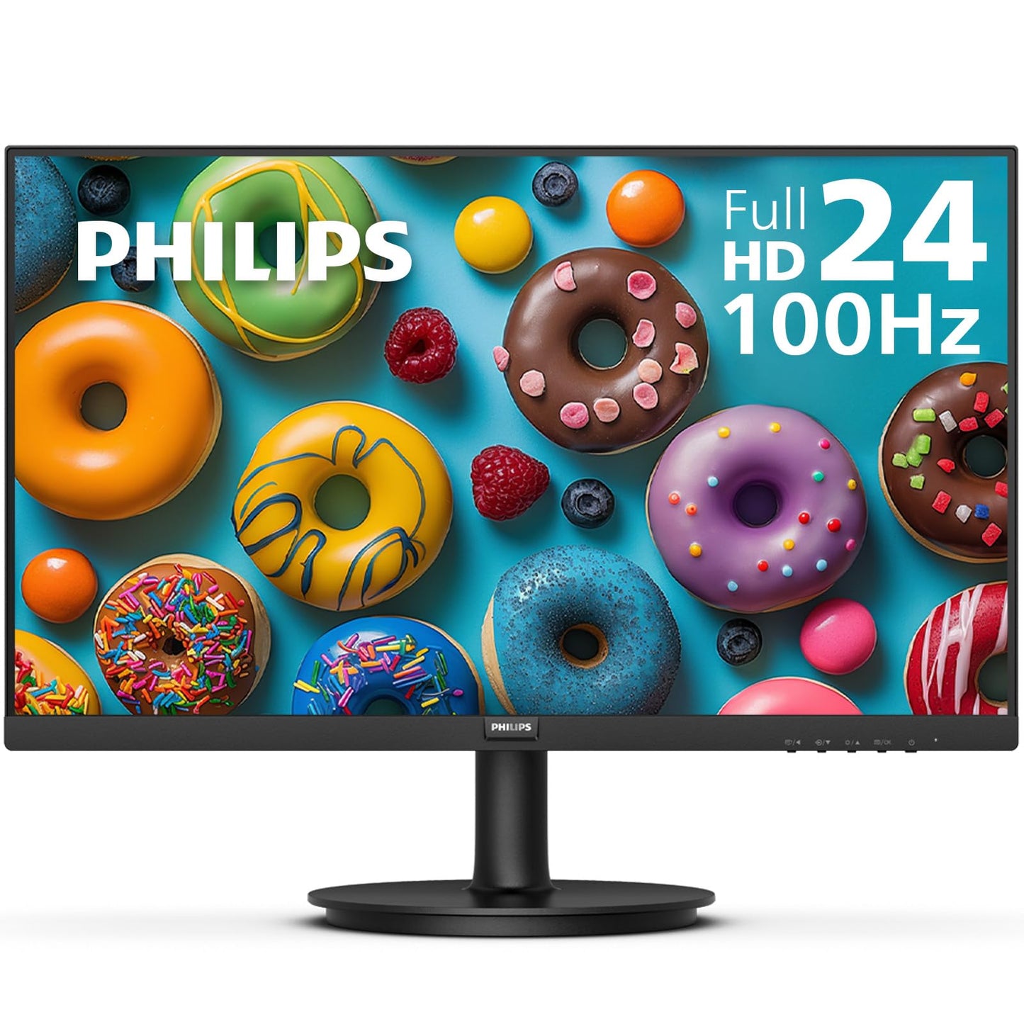 Philips New 24 inch Frameless Full HD (1920 x 1080) 100Hz Monitor, VESA, HDMI x1, VGA Port x1, Eye Care, 4 Year Replacement Warranty, 241V8LB, Black 🍁 All In One Marketplace Canada