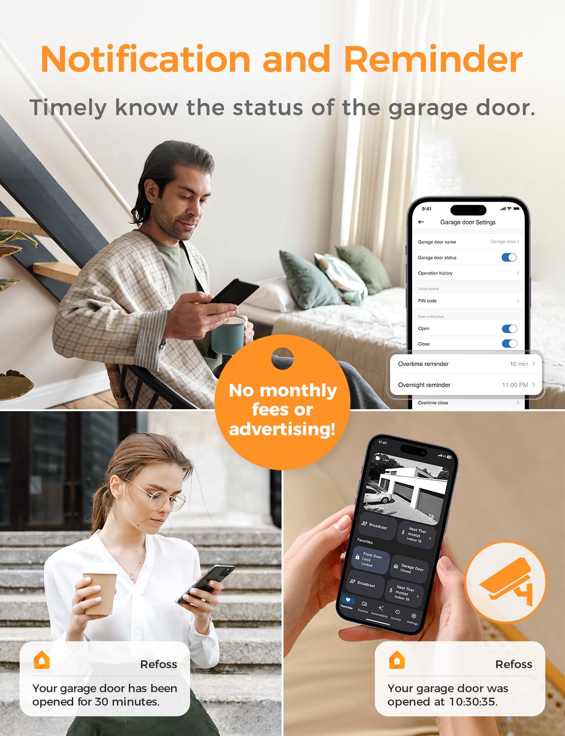 Refoss Smart Wi-Fi Garage Door Opener, Apple HomeKit Supported Refoss