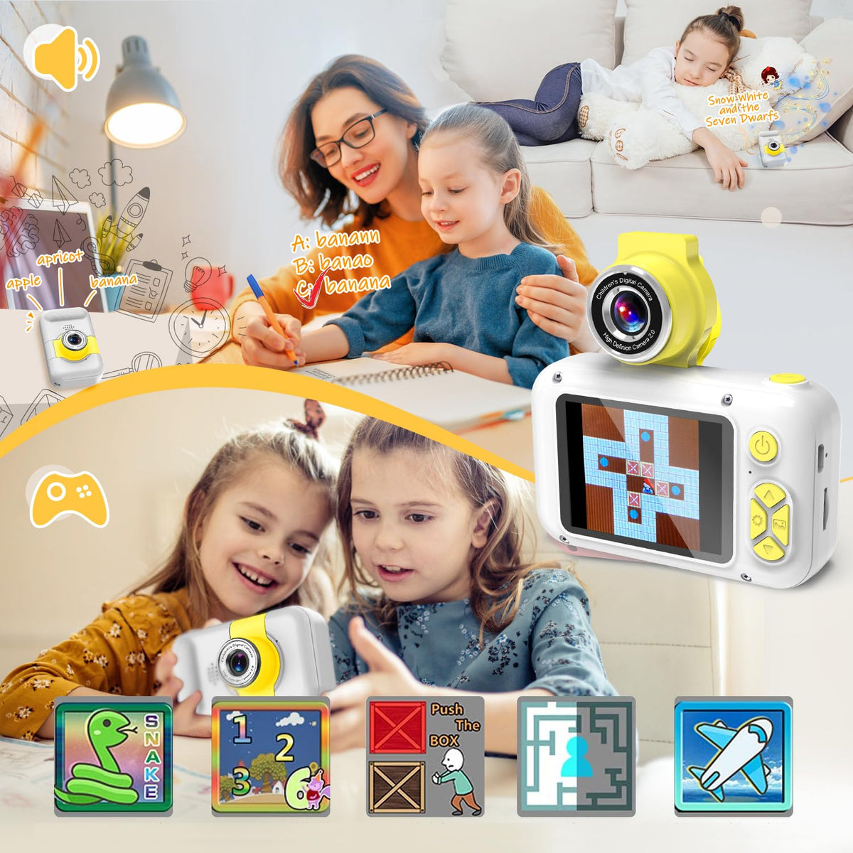 ARNSSIEN Kids Camera with Video,180°Flip Lens,2.4" Selfie Camera for Kids 🍁 All In One Marketplace Canada