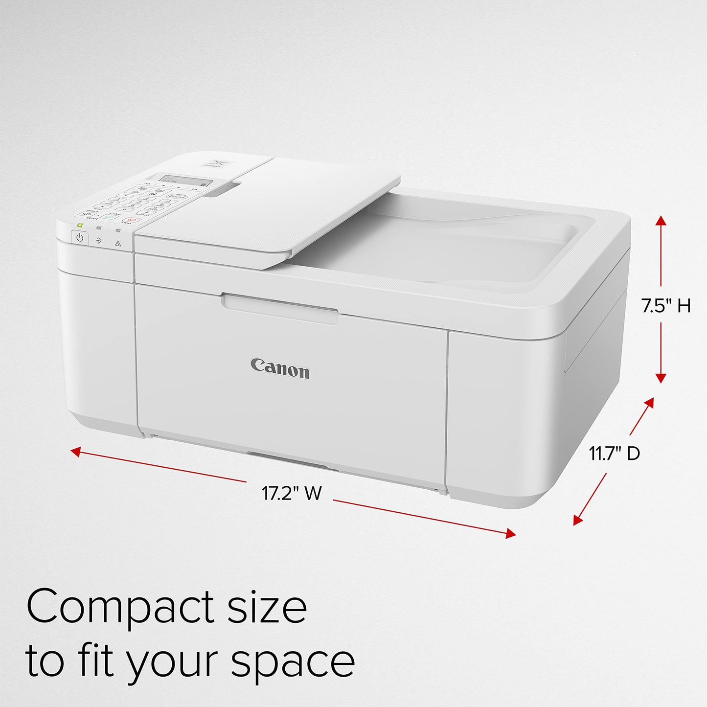 Canon PIXMA TR4720 All-in-One Wireless Printer Home use, with Auto Document Feeder, Mobile Printing and Built-in Fax, White