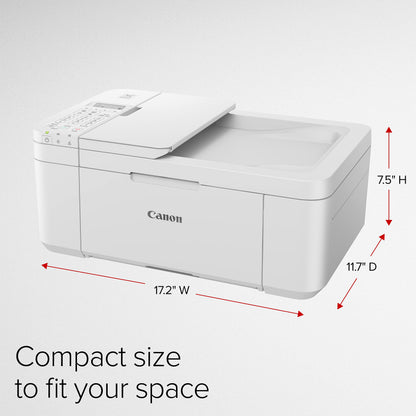 Canon PIXMA TR4720 All-in-One Wireless Printer Home use, with Auto Document Feeder, Mobile Printing and Built-in Fax, White