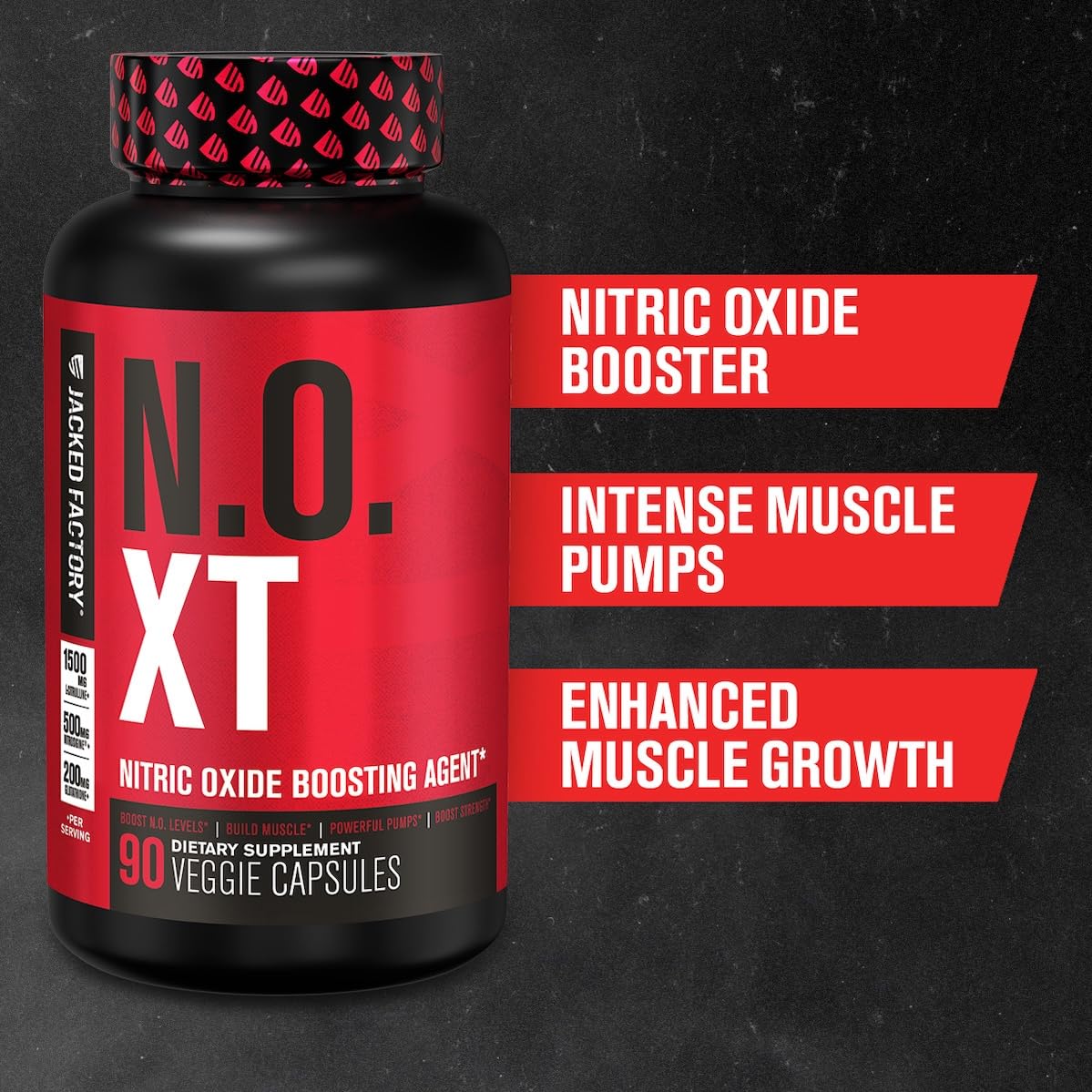 Nitric Oxide Supplement N.O. XT with Nitrosigine L Arginine & L Citrulline for Muscle Growth, Pumps, Vascularity, & Energy - 90 Count - Available at All In One Marketplace Canada