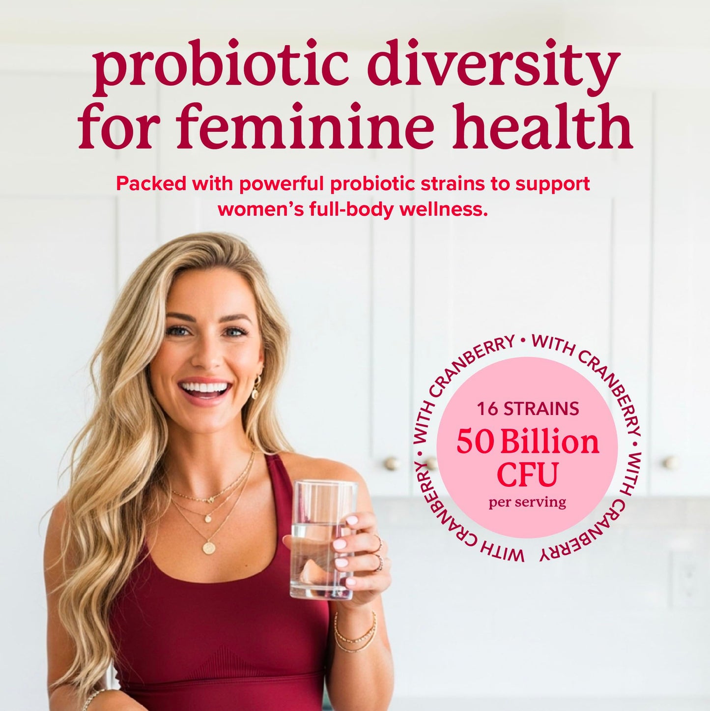 Womens Probiotic with Cranberry | 50 Billion CFU for Gut Health, Bloating Relief & Digestive Support | With Cranberry for Vaginal Health | Gut Health Supplements for Women | Made in Canada | 60 Ct. - Available at All In One Marketplace Canada