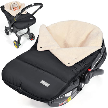 Orzbow Winter Carseat Cover for Baby, Cozy Fleece, Universal Fit, Black 🍁 All In One Marketplace Canada