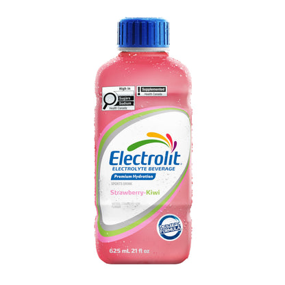 Electrolit Hydration Beverage & Recovery Drink w/Electrolytes, 625ml - Pack of 12-STRAWBERRY-KIWI 🍁 All In One Marketplace Canada