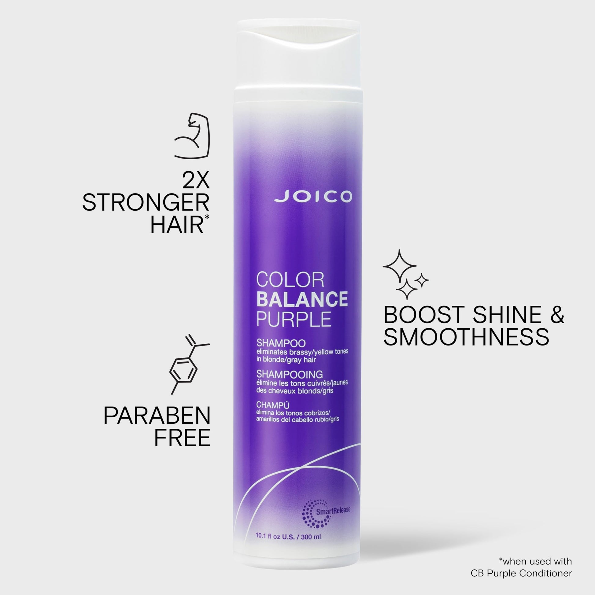Joico Color Balance Purple Shampoo or Conditioner for Blonde Hair, Protection for Colour Treated Hair, Moisturizes and Shields Damaged Hair, with Keratin and Green Tea Extract - Available at All In One Marketplace Canada
