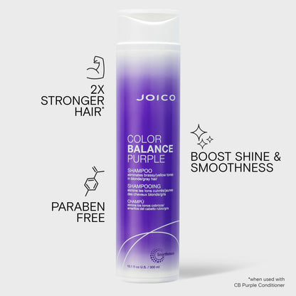 Joico Color Balance Purple Shampoo or Conditioner for Blonde Hair, Protection for Colour Treated Hair, Moisturizes and Shields Damaged Hair, with Keratin and Green Tea Extract - Available at All In One Marketplace Canada