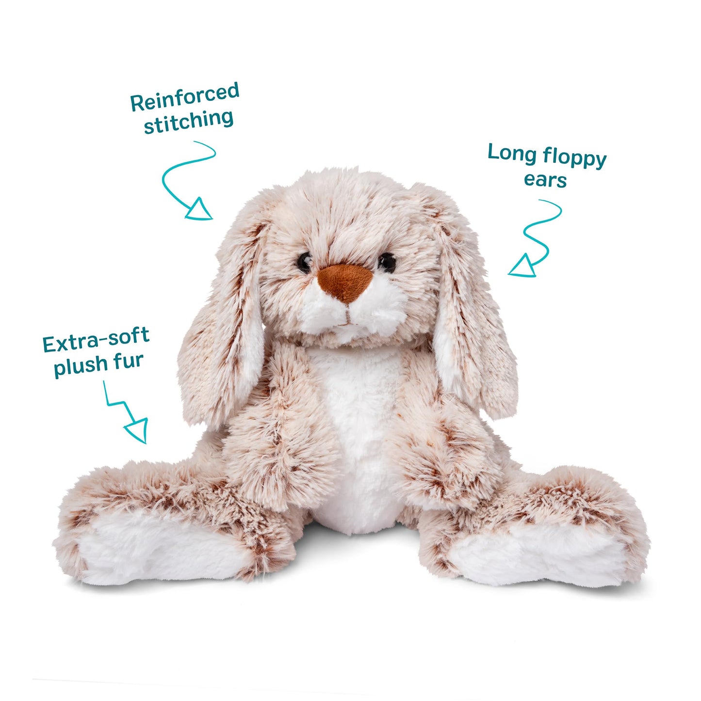 Melissa & Doug Burrow Bunny Stuffed Animal Plushie with Big Feet, Floppy Ears & Fluffy Tail, Adorable Pretend Play Toddler Toys for Girls & Boys 3+ Melissa & Doug