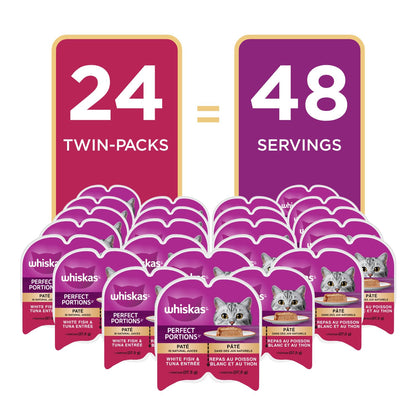 Whiskas Perfect Portions Kitten Wet Cat Food, Whitefish Flavour, 75g whiskas