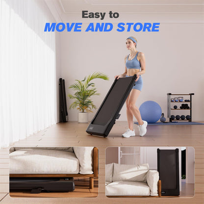 Lacuffy Walking Pad with 6% Incline, No-Assembly Under Desk Treadmill, 2.5 HP Quiet Motor, APP & Remote Control, LED Display, 305 lbs Capacity for Home/Office