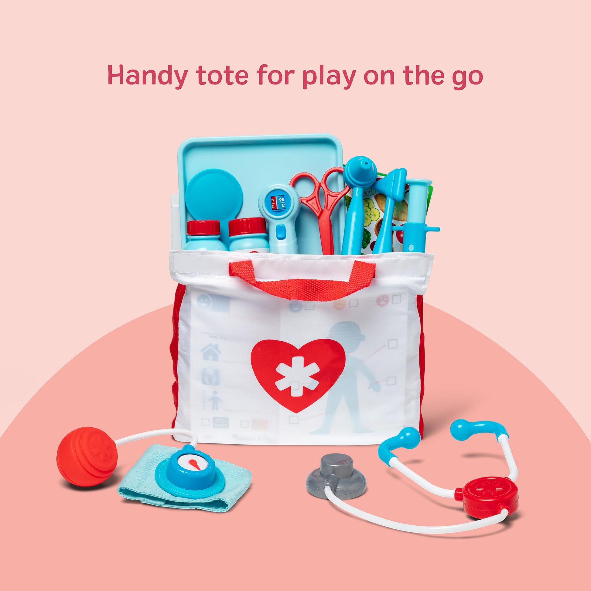 Melissa & Doug Get Well Doctor Kit, 25-Piece Toddler Doctor Play Set, Realistic Pretend Play Toys & Accessories, Preschool Toys for Girls & Boys Ages 3+ Melissa & Doug