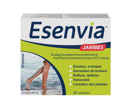 Esenvia Diosmin Tablets for Leg Vein Symptom Relief, 30 Count