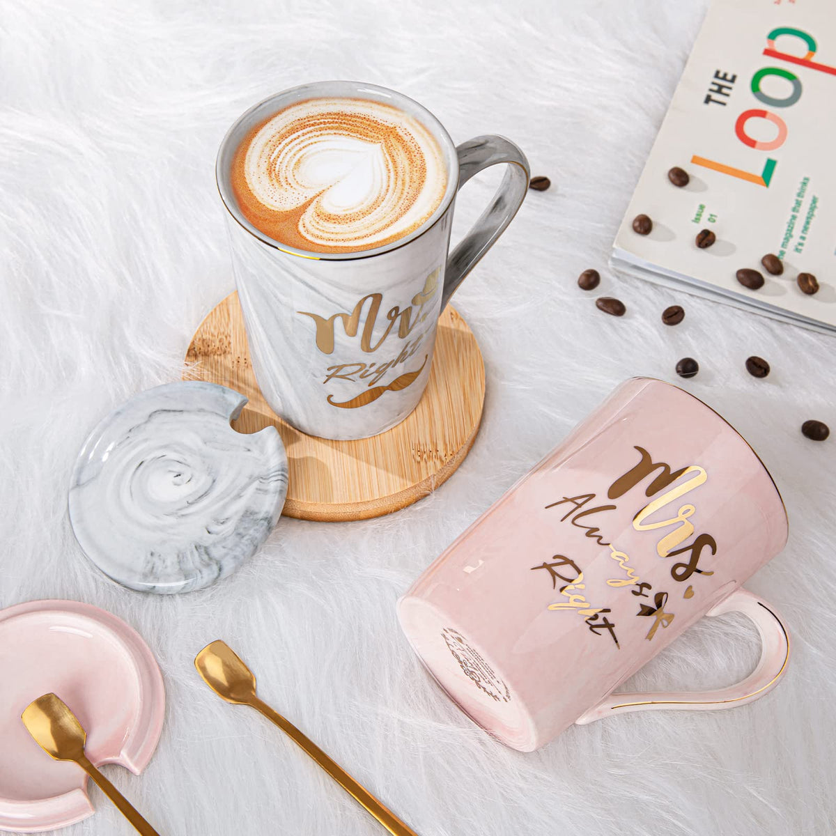 Biching Mr Right and Mrs Always Right Couples Mugs Gifts Set for Wedding 🍁 All In One Marketplace Canada