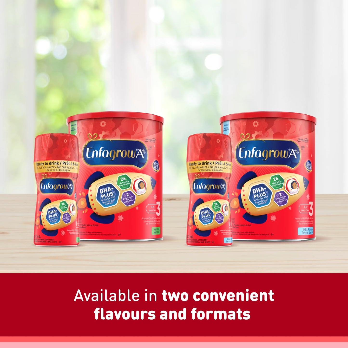 Enfagrow A+ Toddler & Child Nutritional Drink with DHA, 26 Essential Nutrients, Ages 1-5, Vanilla, 907g Powder