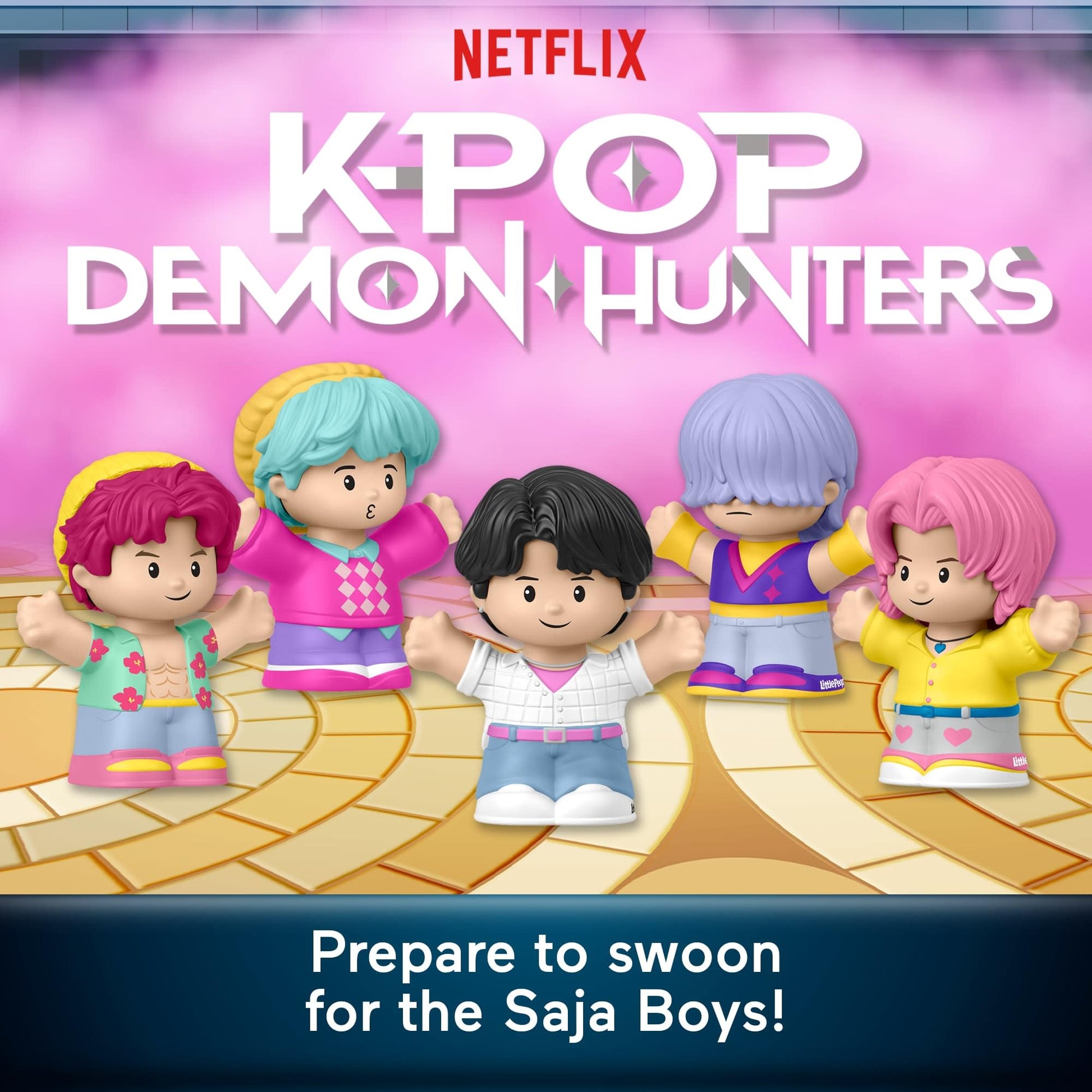 Little People Collector Kpop Demon Hunters: Saja Boys Special Edition Set for Movie Fans, 5 Figures in a Display Package Little People COLLECTOR