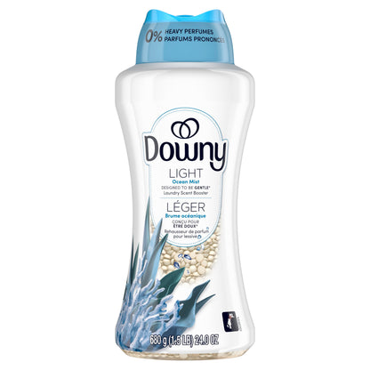 Downy Light Laundry Scent Booster Beads, Ocean Mist Scent, In-wash fabric beads designed to be gentle with a light boost of scent, No Heavy Perfumes, 680 Grams