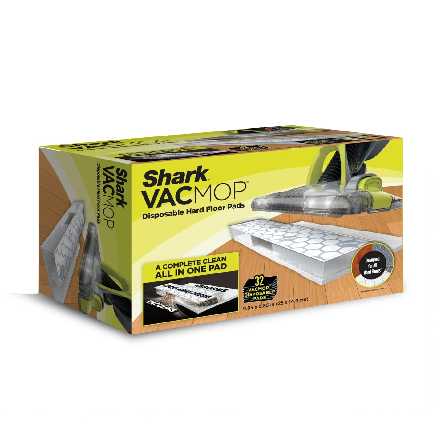 Shark VACMOP Disposable Hard Floor Pad Refills, 32 Count, VMP32 Shark
