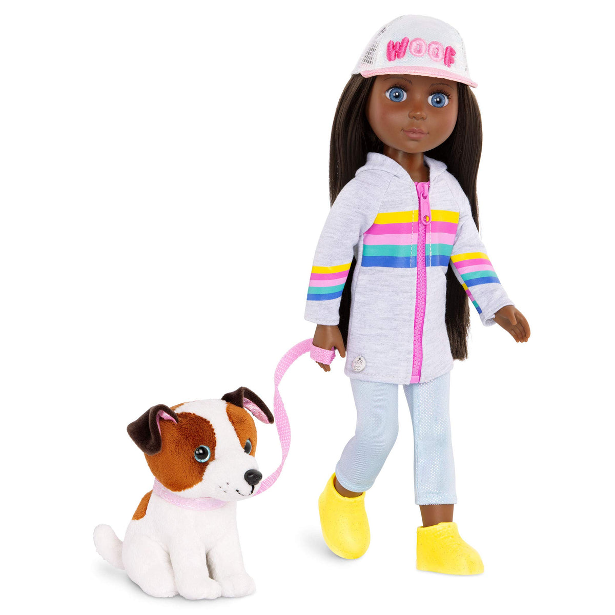 Glitter Girls 14-Inch Fashion Doll Jana & Cuddles Plush Dog Pet, Dolls