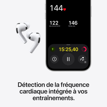 Apple AirPods Pro 3 Wireless Earbuds, Active Noise Cancellation, Live Translation, Heart Rate Sensing, Bluetooth Headphones, Spatial Audio, High-Fidelity Sound, USB-C Charging