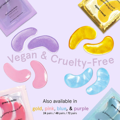 grace & stella Under Eye Masks With Retinol - Revitalizing Under Eye Patches for The Wrinkles & Dark Circles - Gel Eye Mask - Gifts for Mom, Teen Girl Gifts - Vegan, Cruelty-Free (24 Pairs)