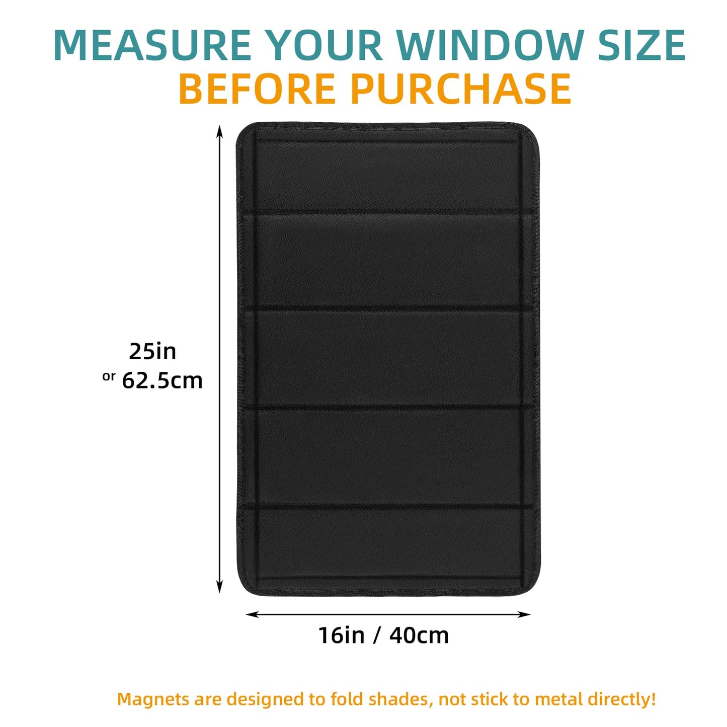 ACIMONE RV Door Window Shade Cover, 25“ x 16” Foldable Door Window Sun Shade for RV, Camper, Motorhome, Trailer, Premium 600D Oxford Blackout & UV Protection, Ideal Blinds, No-Tool Installation