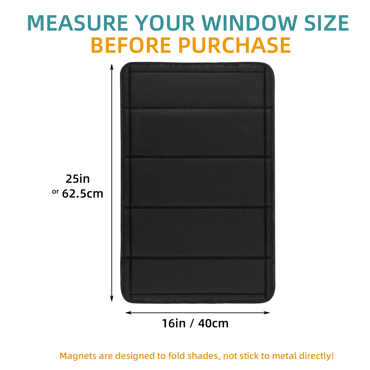 ACIMONE RV Door Window Shade Cover, 25“ x 16” Foldable Door Window Sun Shade for RV, Camper, Motorhome, Trailer, Premium 600D Oxford Blackout & UV Protection, Ideal Blinds, No-Tool Installation
