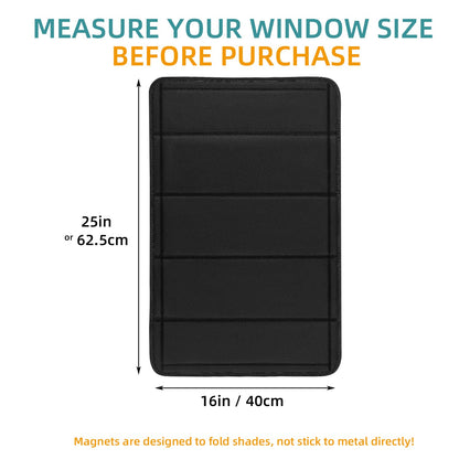 ACIMONE RV Door Window Shade Cover, 25“ x 16” Foldable Door Window Sun Shade for RV, Camper, Motorhome, Trailer, Premium 600D Oxford Blackout & UV Protection, Ideal Blinds, No-Tool Installation