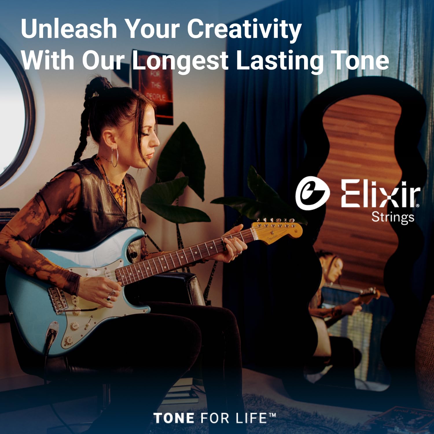 Elixir Strings, Electric Guitar Strings, Nickel Plated Steel with NANOWEB Technology, Longest-Lasting Bright Tone with Comfortable Feel, 4 Pack, Light 10-46 Elixir