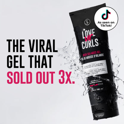 Love Ur Curls Irish Sea Moss Hair Gel, Medium Hold Hair Styling Curling Gel for Defined Curly Hair, Waves & Coils, Vegan, Cruelty Free, 236mL - Available at All In One Marketplace Canada