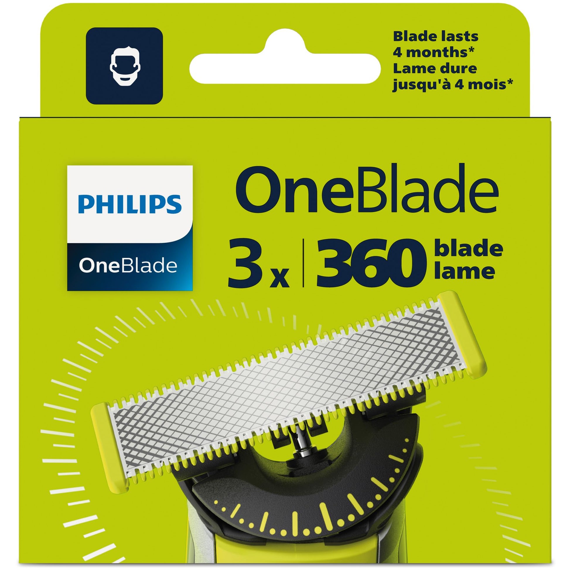Philips OneBlade 360 flex blade, 3 pack
