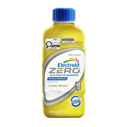 Electrolit Zero Hydration Beverage & Recovery Drink w/Electrolytes, 625ml - Pack of 12- LEMON BREEZE 🍁 All In One Marketplace Canada