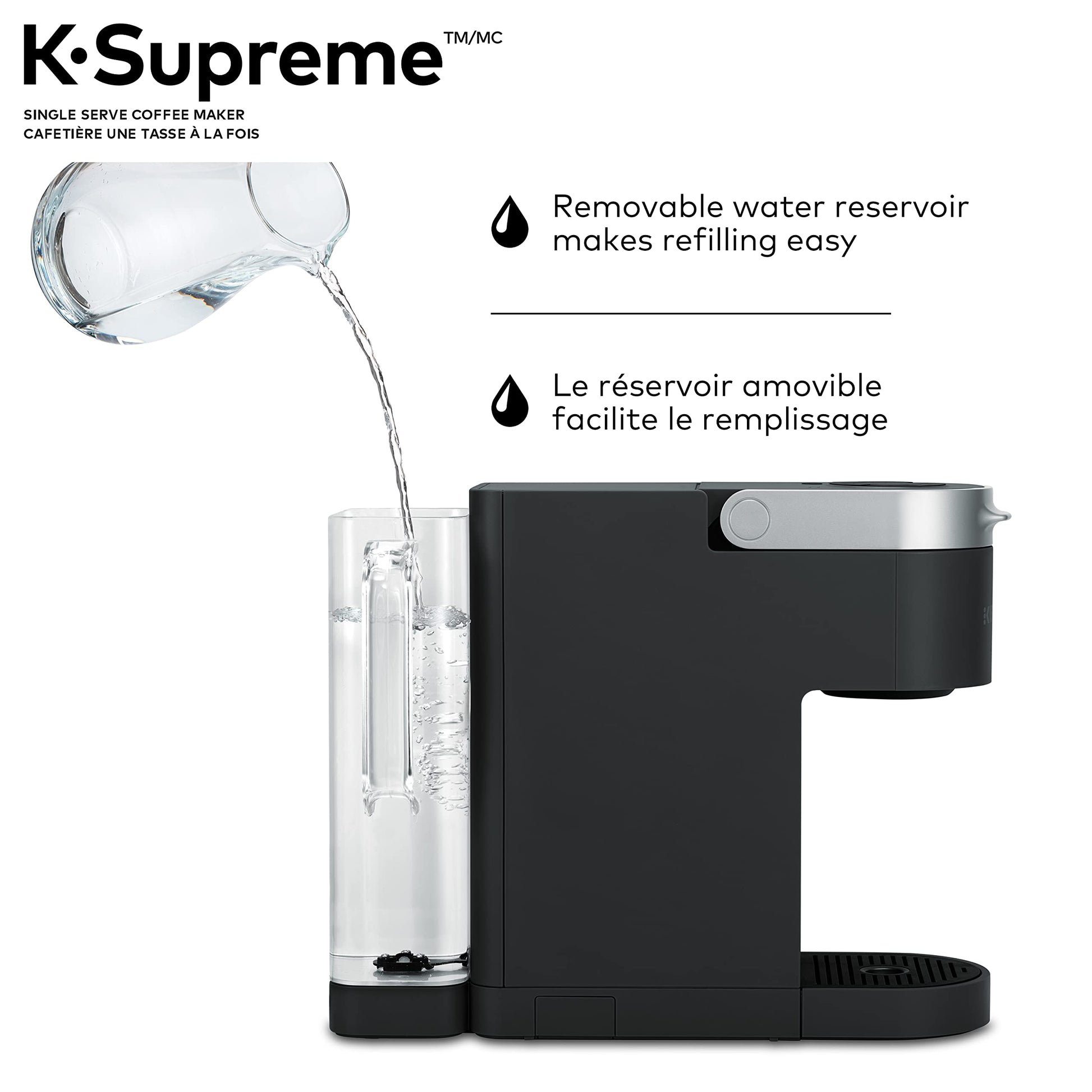 Keurig K-Supreme Single Serve K-Cup Pod Coffee Maker in Black with MultiStream Technology