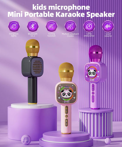 Kids Karaoke Microphone Mini, Bluetooth Voice Changer Toy Ages 3-12, Purple 🍁 All In One Marketplace Canada