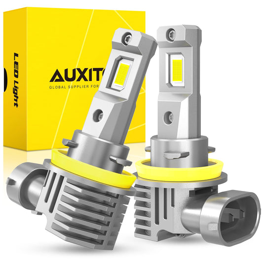 AUXITO H11 LED Headlight Bulbs, 40000LM 6500K White Wireless LED Headlights for H8 H9 H16 Fog Lights, DRL, Low Beam or High Beam, Direct Install Plug and Play, IP68 Waterproof, Pack of 2