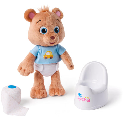 Ms. Rachel Potty Time with Bean, 11” Plush Teddy Bear with Play Toilet & Accessories, Toddler Toys for Girls & Boys for Ages 18 Months to 3+