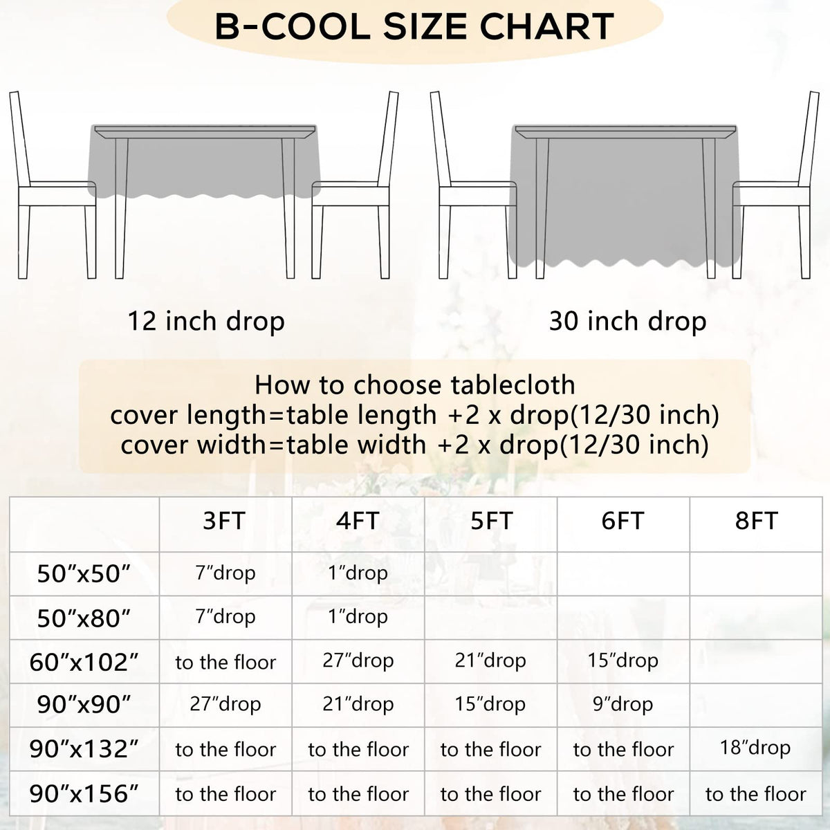 B-Cool 60x102-inch Black Sequin Table Linens Halloween Tablecloth Seamless Glitter Tablecloth Wedding Sequin Tablecloth