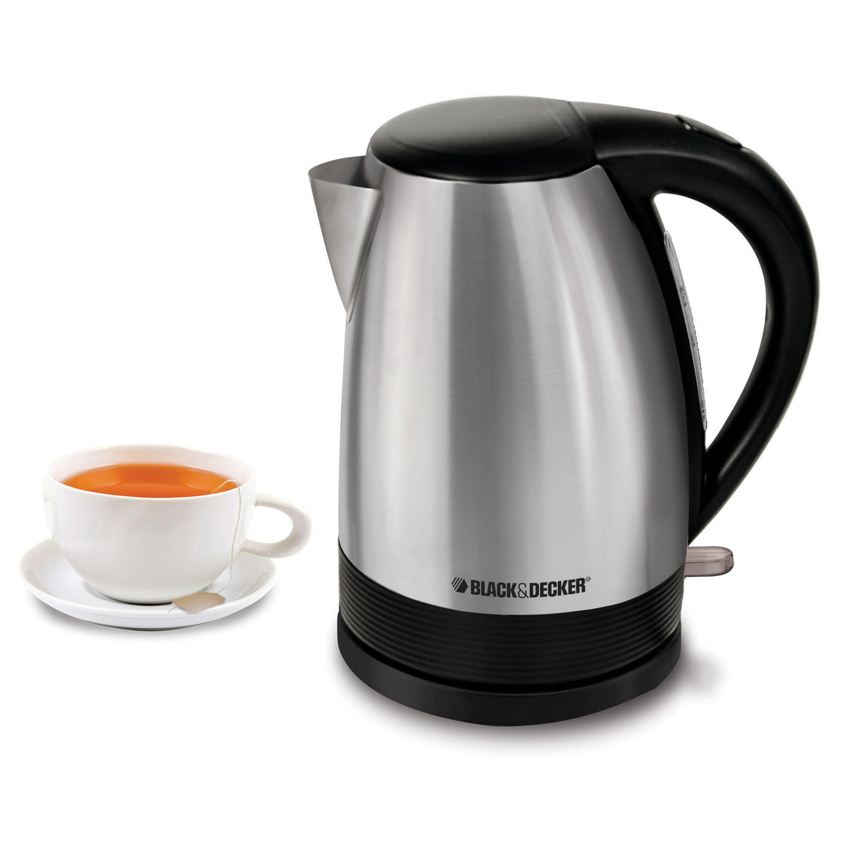 BLACK+DECKER Electric Cordless Kettle, Brushed Stainless Steel
