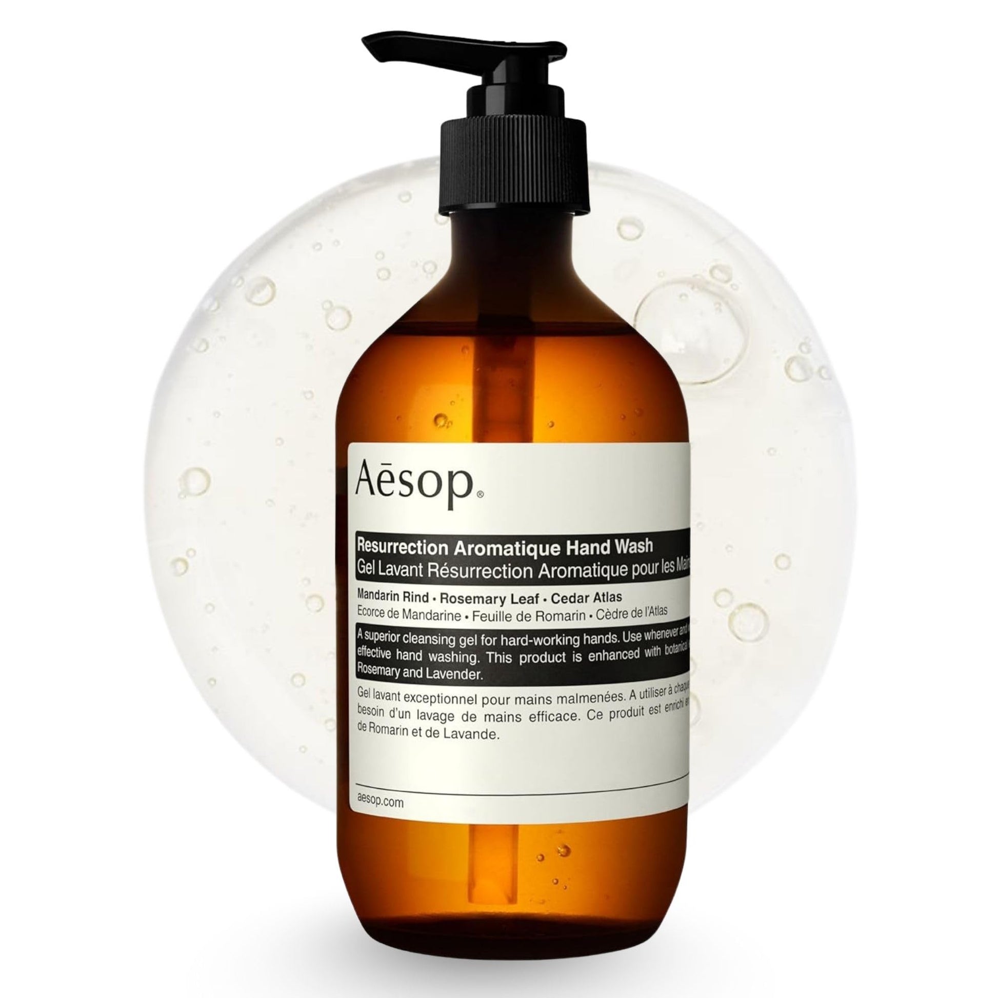 Aesop Resurrection Aromatique Hydrating Hand Wash | Gentle Non-Drying Hand Soap with Mandarin Rind, Rosemary, & Lavender | Moisturizing Kitchen & Bathroom Soap | 16.9 oz Aesop