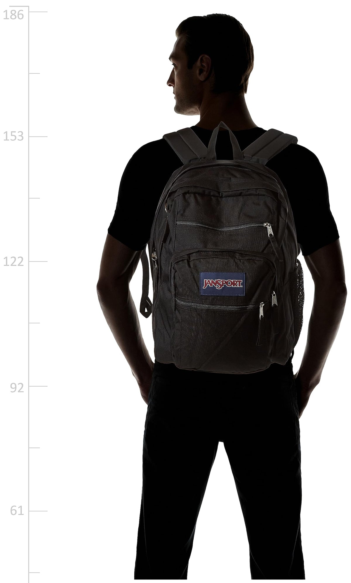 JanSport Laptop Backpack - Computer Bag with 2 Compartments, Ergonomic Shoulder Straps, 38.1 cm Laptop Sleeve, Haul Handle - Black
