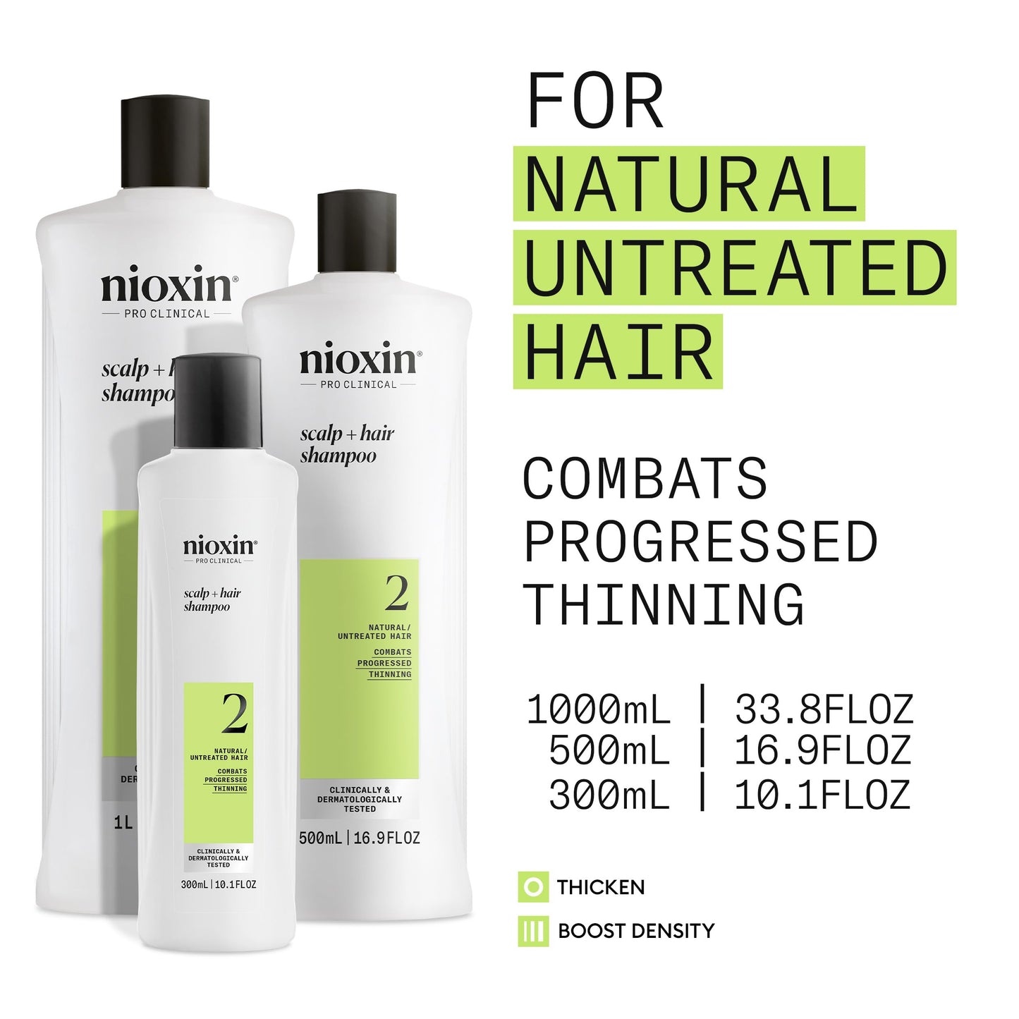 Nioxin Scalp + Hair Thickening System 2 Shampoo, For Natural Hair with Progressed Thinning, 10.1 fl oz (Packaging May Vary) 🍁 All In One Marketplace Canada