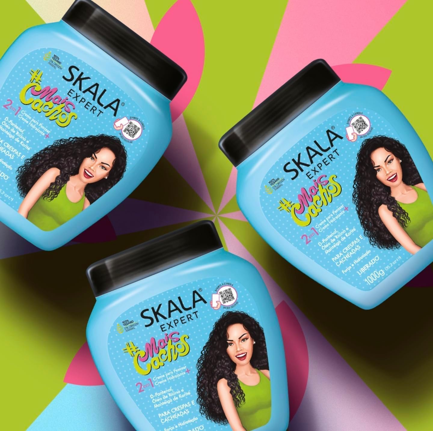 SKALA BRASIL #MAIS CACHOS 2 IN 1 TREATMENT CREAM + LEAVE-IN SKALA