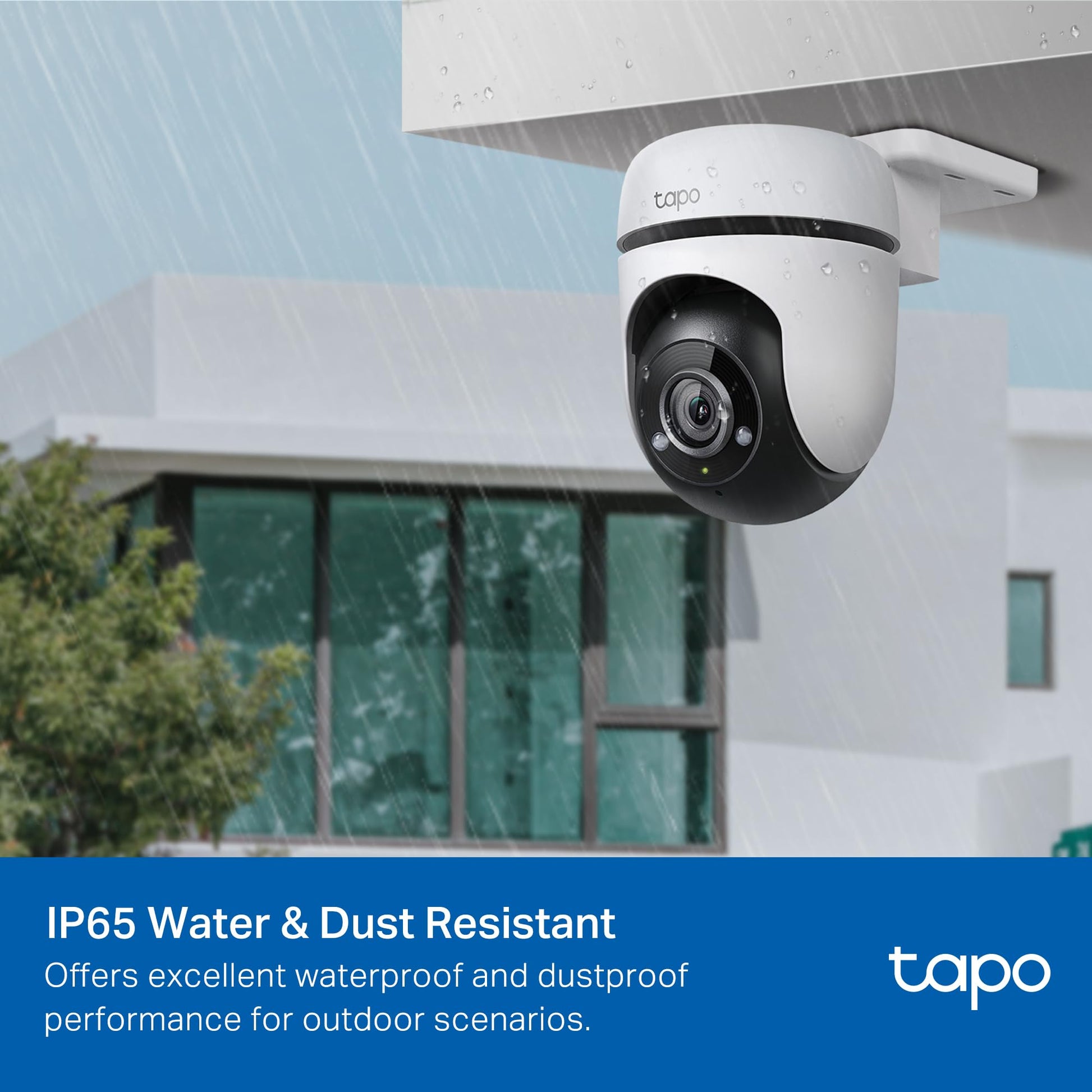 Tapo 1080p Pan/Tilt Outdoor Wired Security Wi-Fi Camera, 360° Visual Coverage, Up to 98ft Night Vision, Motion/Person Detection, Physical Privacy Mode, Works w/Alexa &Google Home(Tapo C500)